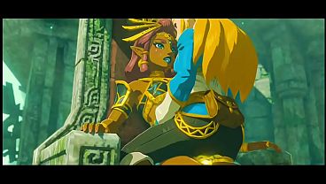 Princess Zelda x Riju lesbian kissing (The legend of Zelda: Tears of Kingdom /AI generated)