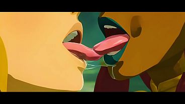 Princess Zelda x Riju lesbian kissing (The legend of Zelda: Tears of Kingdom /AI generated)
