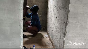 Ebony ph bitch gave me a blowjob before dogging him real hard in an uncompleted building