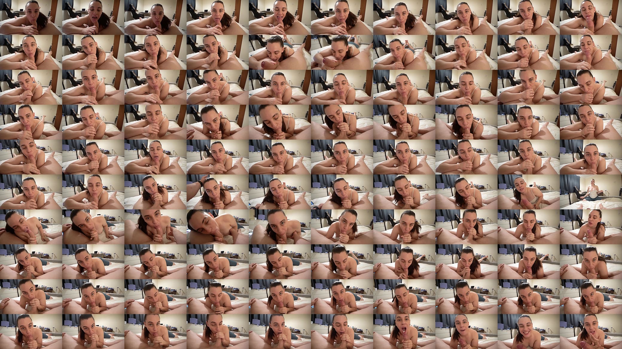 Swallowing His Cum on the Bed while I give him a POV Blowjob 预览图