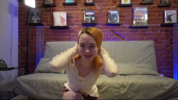 Emily Murr Redhead Babe Strips & Finger Fucks Pussy in Selfie