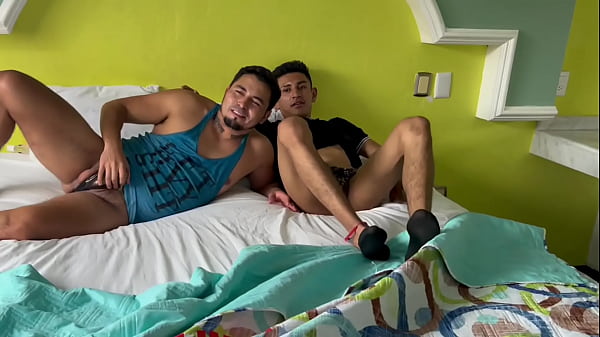 Making homemade Gay porn with my neighbor. Experiencing threesomes with horny Latinos