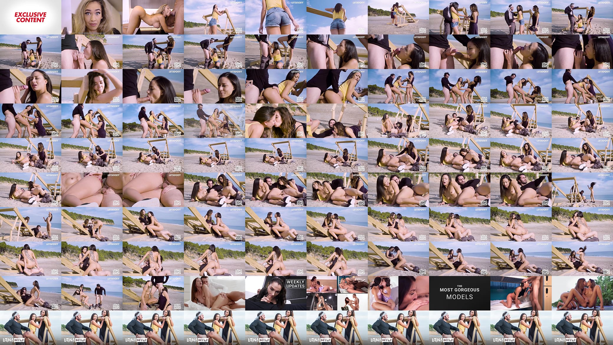 Latina Chicks Frida Sante &amp; Cassie Del Isla Sucks &amp; Rides Cock By The Beach In Hot Nasty Affair - LATINA MYLF 预览图