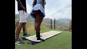 Download Video - A gorgeous Ebony Milf Fucks her trainer&comma; who&rsquo;s got a massive cock &comma; with her tight pussy whilst her husband&rsquo;s away
