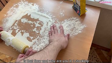 Fucked stepmom in the kitchen. Rough sex. Real sex.