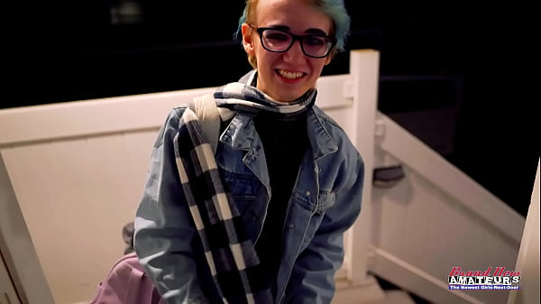 Petite Nerdy Coed Raven Masturbates While She Sucks A Hard Juicy Cock!