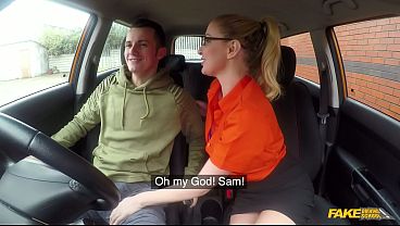 Sexy Examiner with Big Boobs and Big Ass Rides Big Dick - Fake Driving School