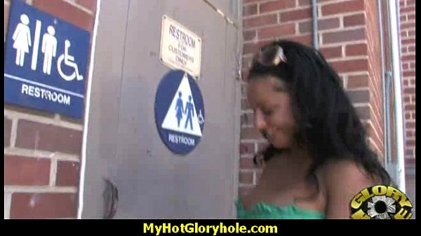 I sneak Black BJ as I fuck husband thrue gloryhole 10