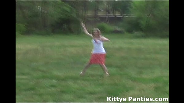 Cute 18yo teen Kitty flying a kite