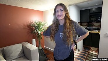Our Hot Belgian Friend Filmed Herself On The Security Cam Inside Her Ex's Apartment And He Almost Caught Us !!!