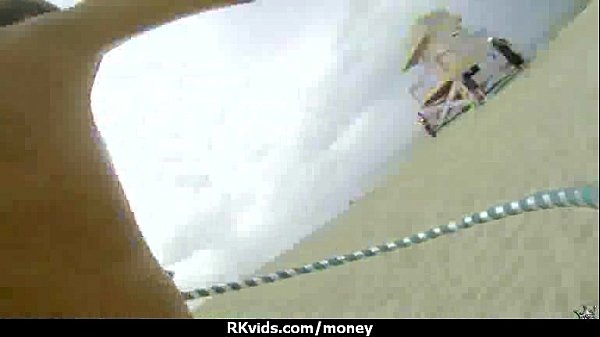 Slutty amateur babe is paid cash from some crazy public sex 27