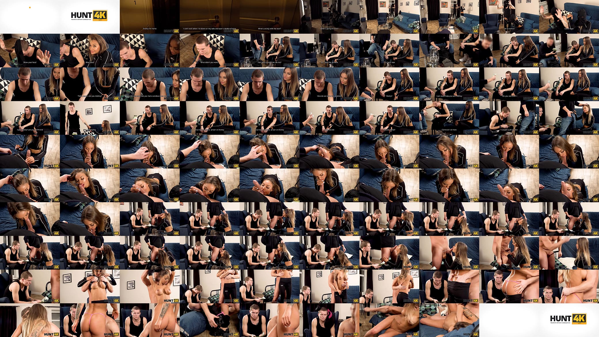 HUNT4K. Thief has to watch his hot girl have fun with the homeowner 预览图