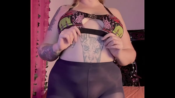 masturbation in black pantyhose
