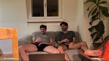 Download Video - My straight friend wanking my cock for the first time