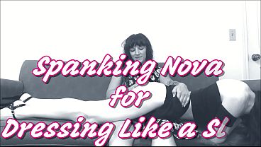 OTK Spanking Redhead Teen Slut Punishment Dakota Marr Lesbian Femdom