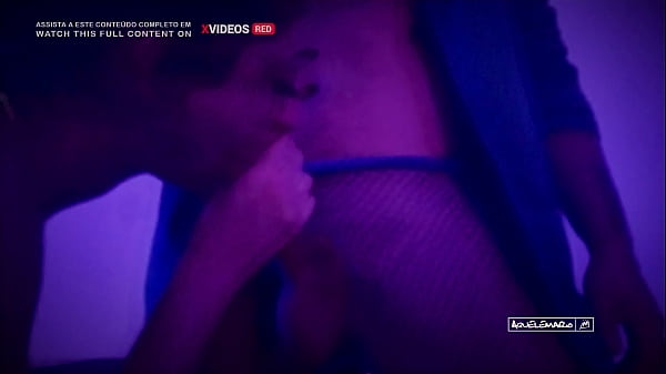 Naughty big ass brunette runs away from party to suck tasty in dark room