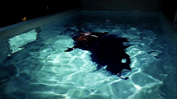 gothic underwater shooting in swimmimg pool