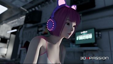 Every Game Ends... Except This One. Catgirl Io Gets Her Ass Destroyed   Sloppy BJ & Cumshots