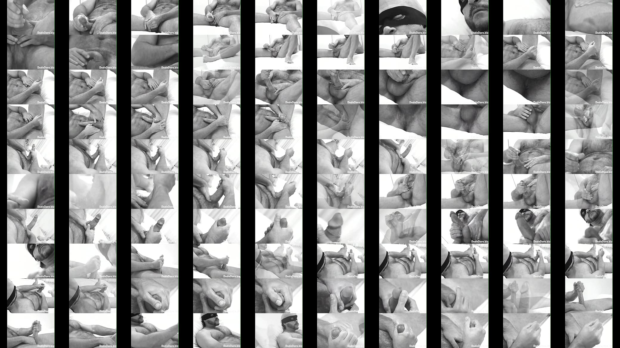 Black and white clip of horny bear jerking off erotically 预览图