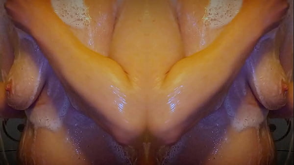 Mirror image milf shower