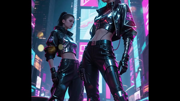 Sexy future cyberpunk photo shoot