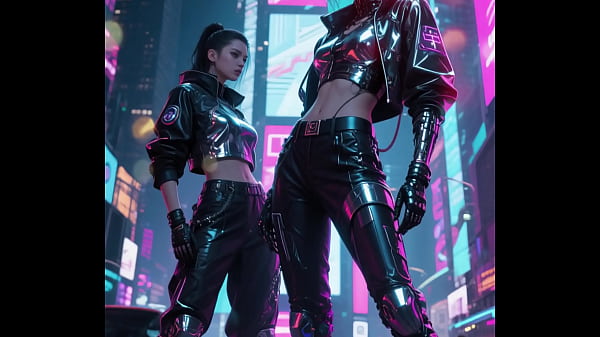 Sexy future cyberpunk photo shoot