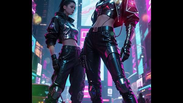 Sexy future cyberpunk photo shoot