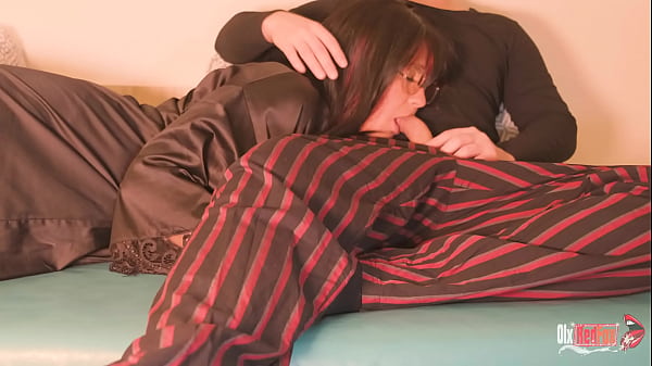 Stepmother and stepson. Stepson fucked me in the mouth to the bottom of the mouth