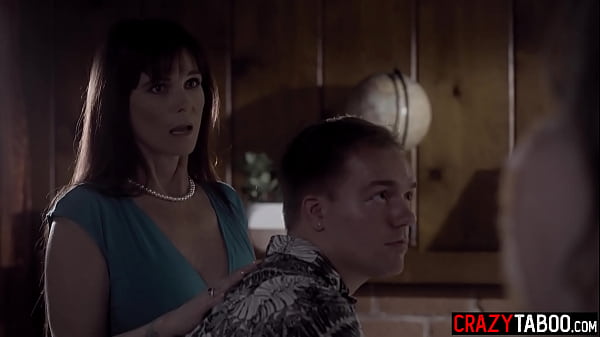 Big ass MILF stepmom Syren De Mer tricked teen stepdaughter Nikki Sweet into rough threesome sex