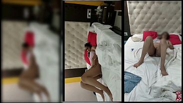 Fucking Pussy with Big Penis Sleeves While She's Talking on Phone