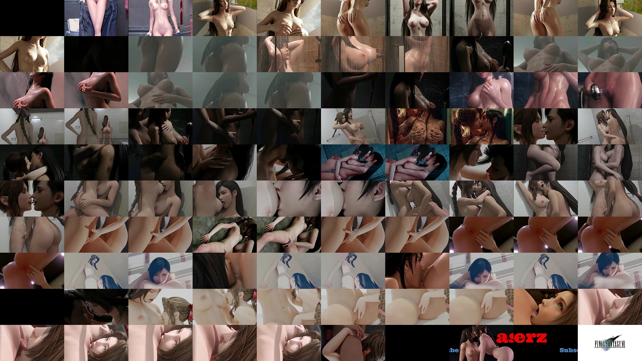 Aerith &amp; Tifa - LESBIAN SHOWER SEX 预览图