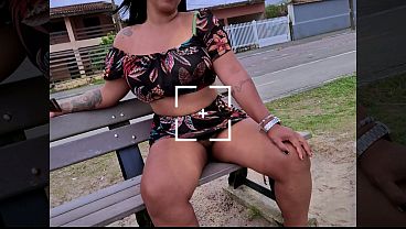 Hotwife Plugged In and Hairy Pussy on Display in Public While Her Cuckold Husband Films