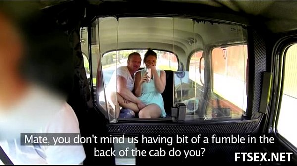 Taxi driving ends with threesome fucking