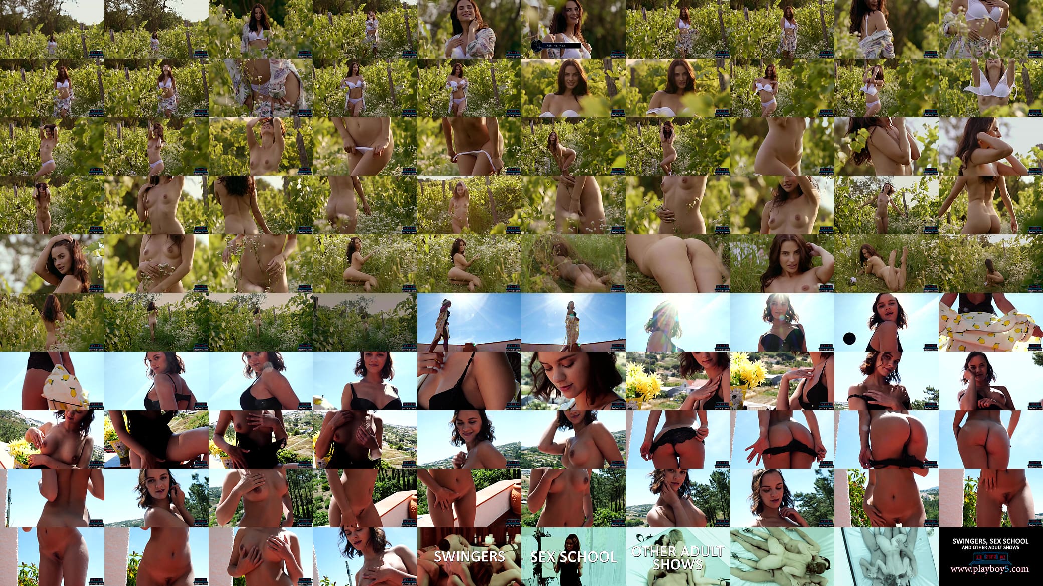 Two MILF models Jasmine Jazz and Marine Lecourt hot striptease outdoor 预览图
