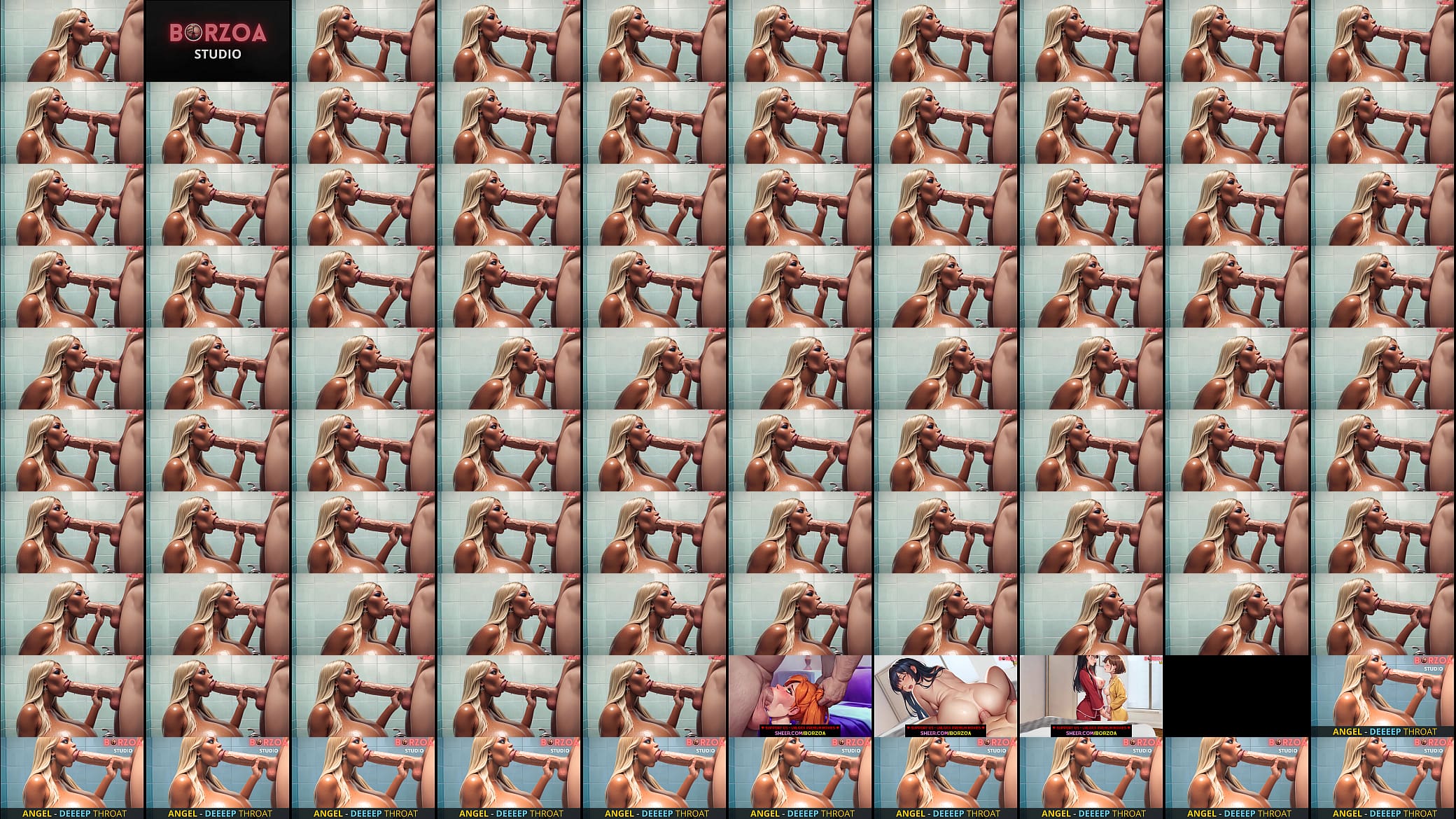 Angel - Deeeptrhroat - 13 Inches Big Cock, Huge Facial, Cum on Face (3d Animation) 预览图