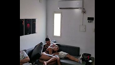 Fucking my best friend's girlfriend on the couch next to him