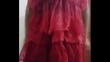 indian gay crossdresser gaurisissy real xxx homemade sex in red lehenga 