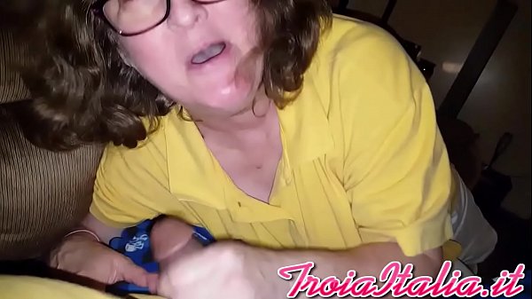 Old milf lady with glasses blowjob amaze