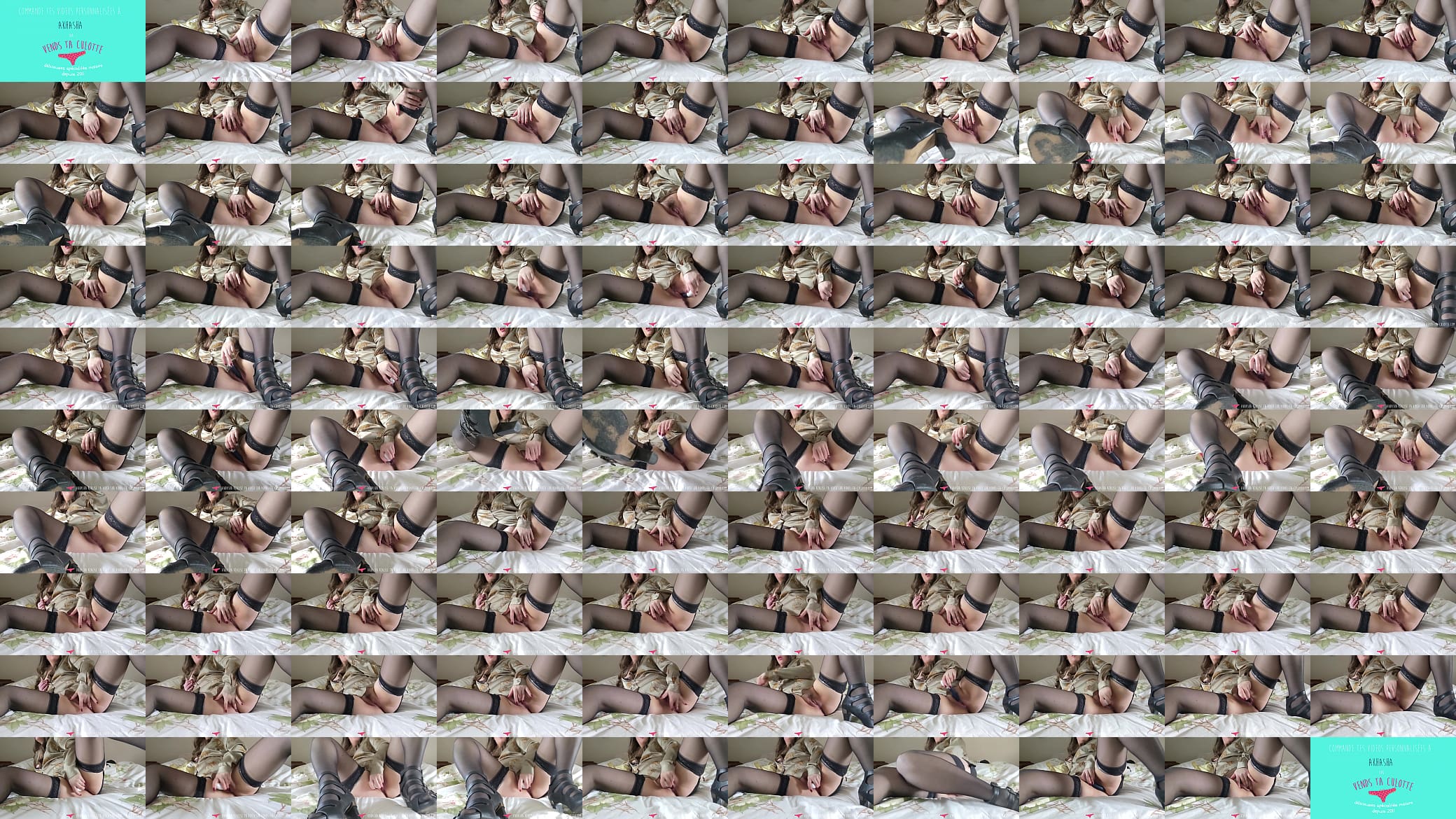 Vends-ta-culotte - Jolie milf fran&ccedil;aise montre sa chatte et se masturbe avec ses bas nylon - Akhasha 预览图