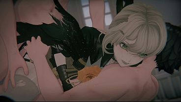 [Girls' Frontline 2: Exilium] - Sextans "CHECKMATE AND MIND ERASE" (Bound T-Doll & POV Sandwich DP) (4K/60FPS) | (Making the amnesiac tactical doll understand)