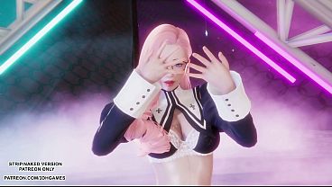 Download Video - &lbrack;MMD&rsqb;  Love It - Seraphine Sexy Kpop Dance League of Legends Hentai Uncensored 4K 60FPS