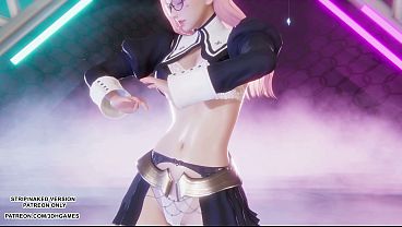 [MMD]  Love It - Seraphine Sexy Kpop Dance League of Legends Hentai Uncensored 4K 60FPS