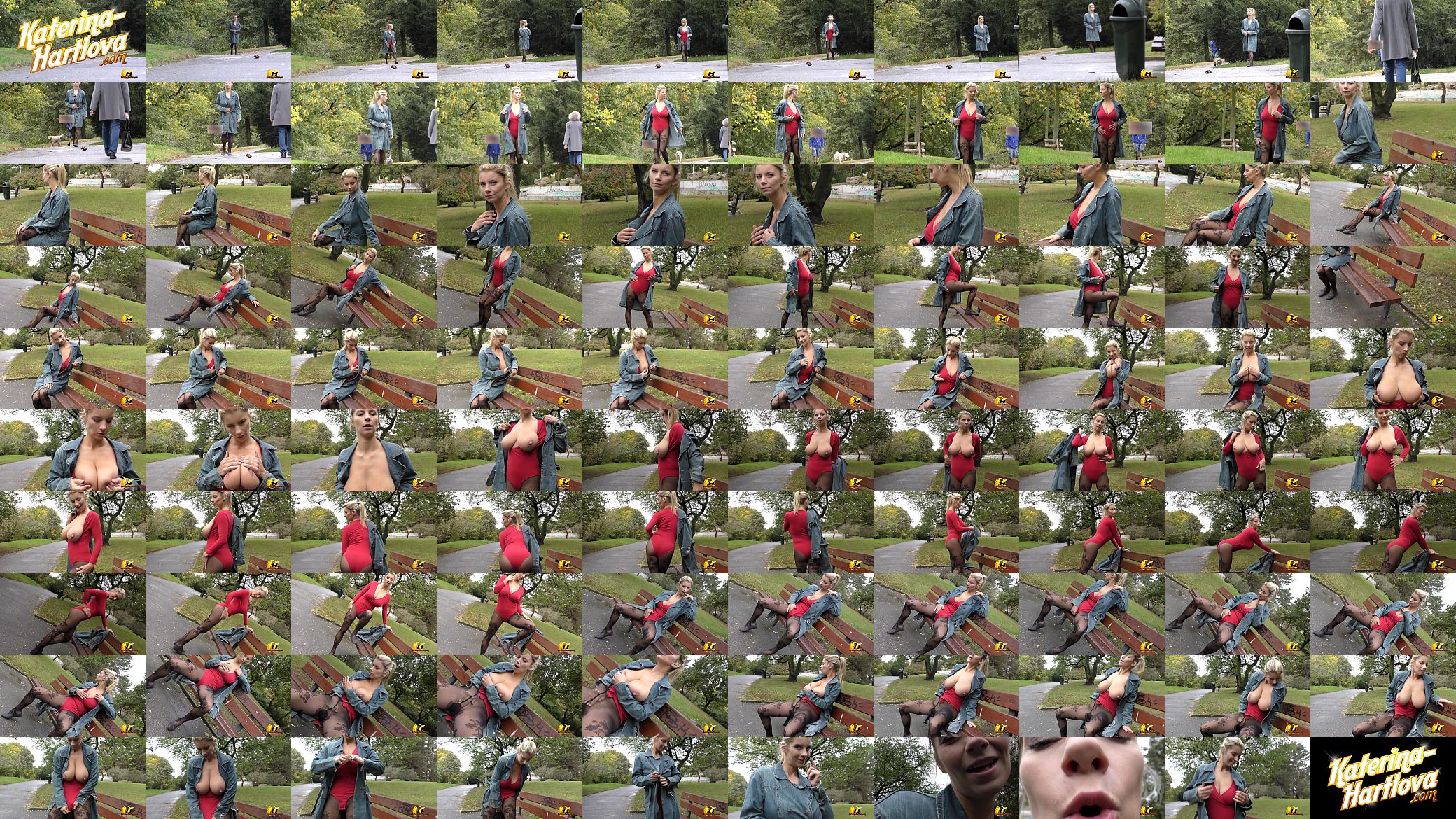 Public masturbate Katerina Hartlova City Park in pantyhose 预览图