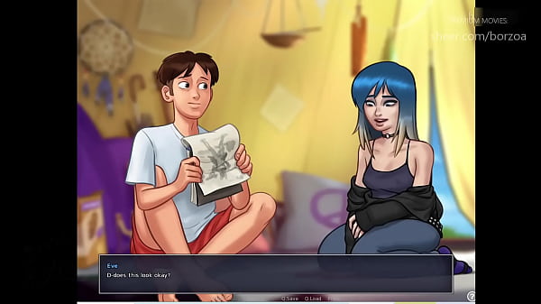 Very shy emo girl show me her cute tits first time since she was small girl. (Summertime Saga - Eve - Par 1, the Emo)