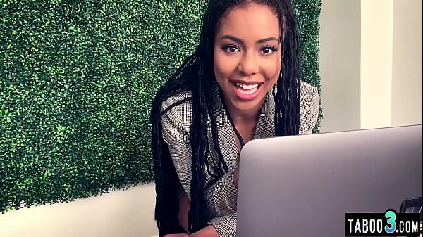 Download Video - Small titted skinny ebony teen Kira Noir masturbating during watching porn