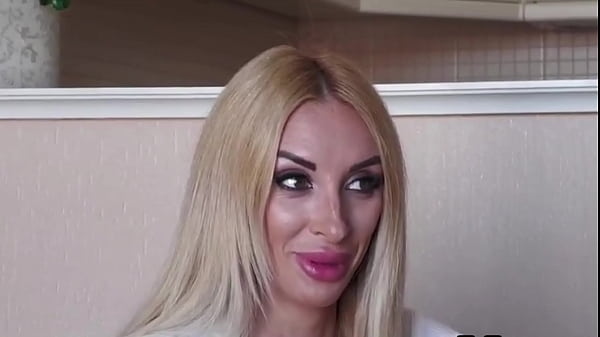 The blonde is casting for a porn actress and shows herself