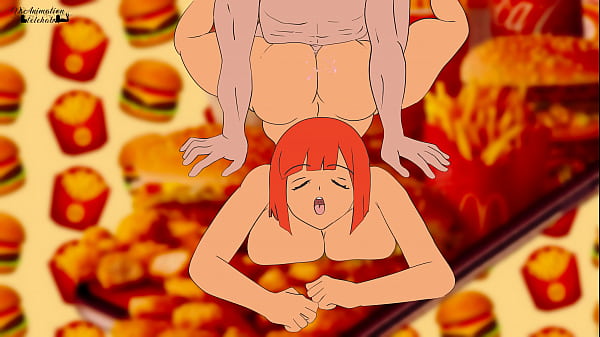A girl with eggs from a McDonald's commercial fucks with a homeless man Anime ! Hentai 2d ( cartoon porn )