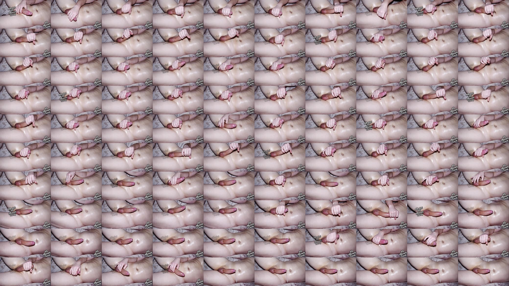 Close-Up Of Big Horny Cock Masturbation Coconut Oil, Orgasm Lying Down Do Not Use Hands 预览图
