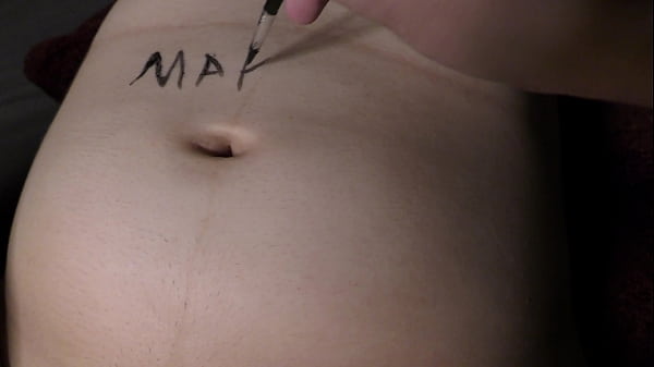 Kinky teen girl covered in dirty body writings before rough messy no condom sex - Milky Mari