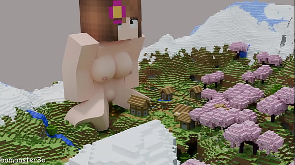 Villagers build giant dick with cum system for giant Jenny